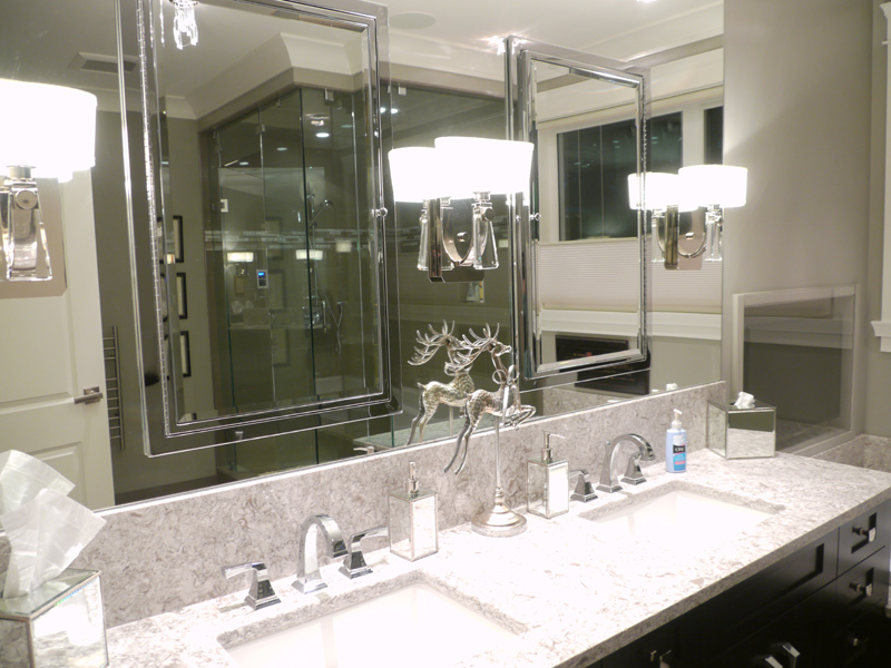 Master Suite - The mirrored recessed medicine cabinets added storage galore and are equipped with lighting and power.
